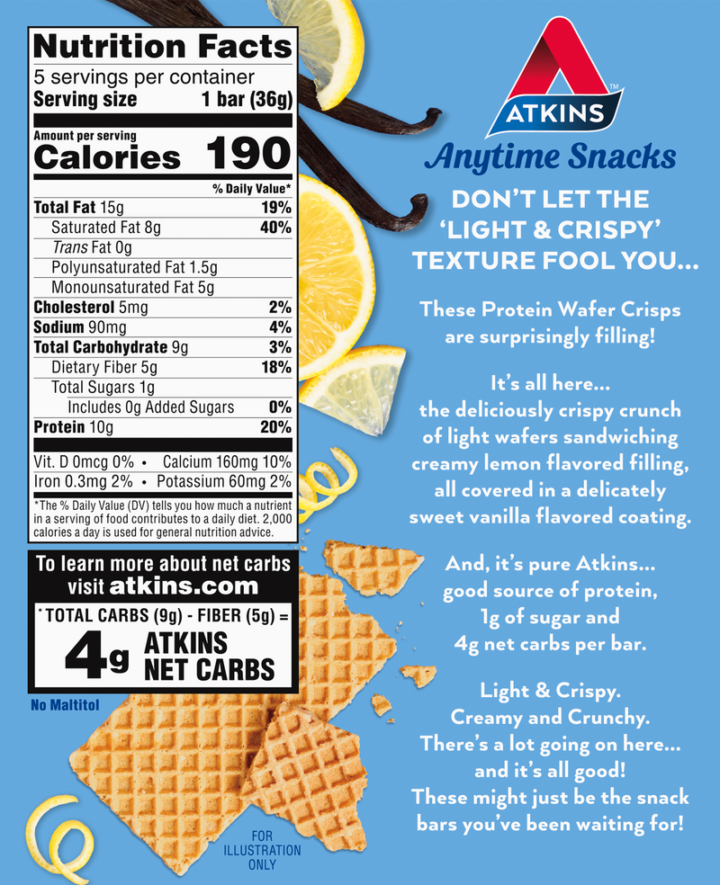 Atkins Nutritionals Protein Wafer Crisps 5 bars