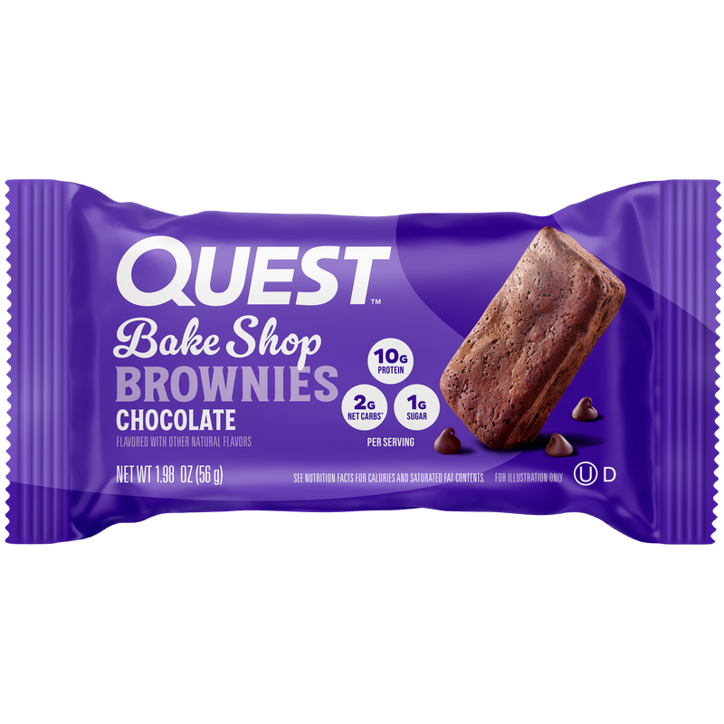 Quest Nutrition Bake Shop Brownies, 4 pack box