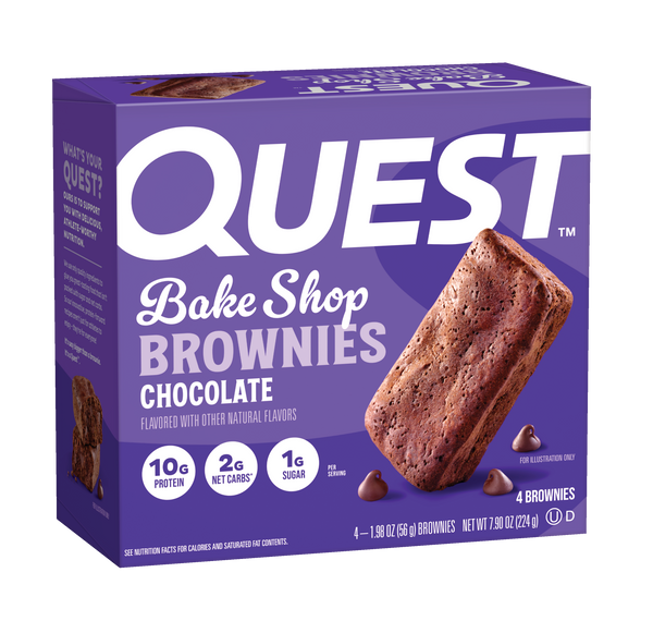 Quest Nutrition Bake Shop Brownies, 4 pack box