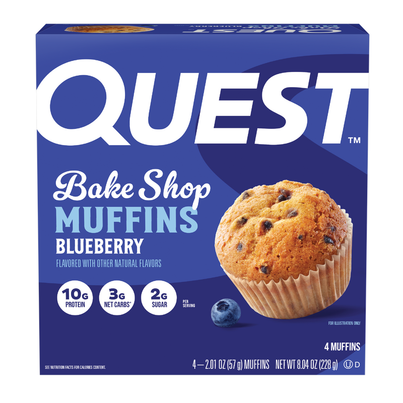 Quest Nutrition Bake Shop Muffins, 4 pack box