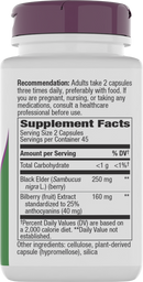 Nature's Way Bilberry Extract 90 vegan capsules