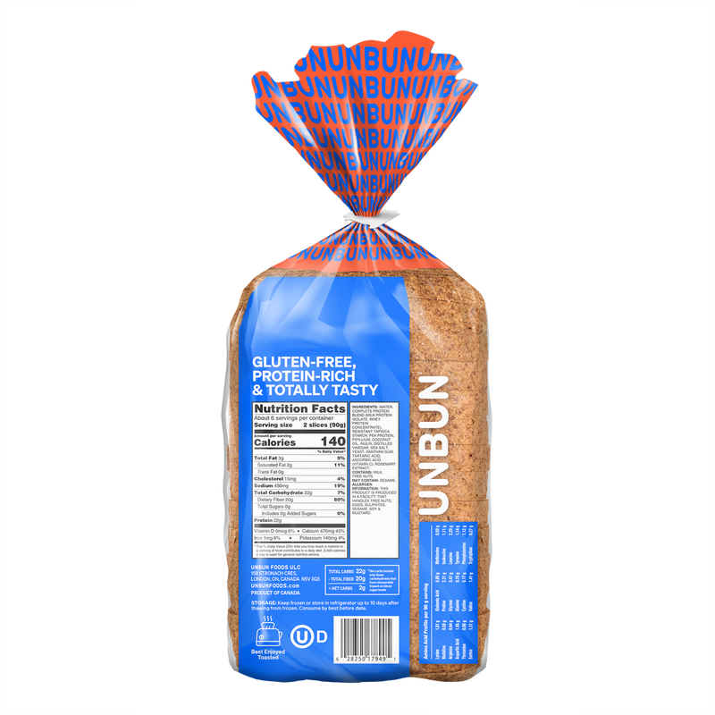 Unbun Complete Protein Bread, 18.9 oz