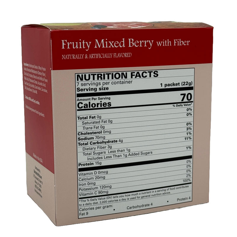 BariatricPal 15g Protein Fruit Drink - Fruity Mixed Berry (Aspartame-Free)