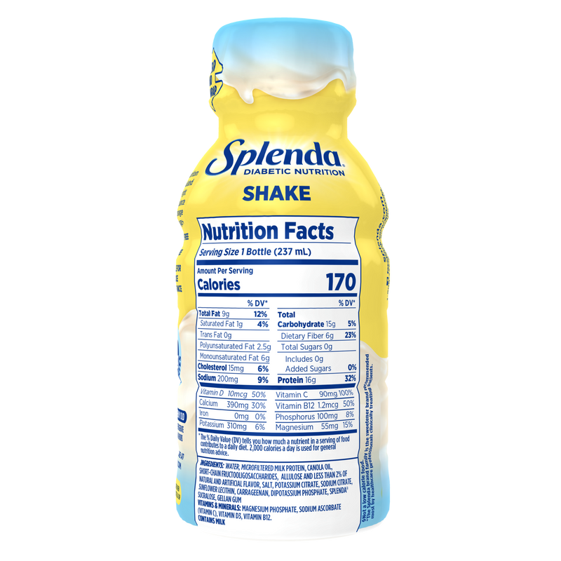 Splenda Diabetic Nutrition Shake RTD
