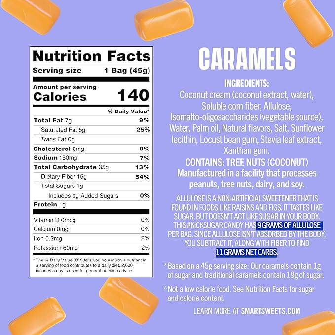 Smart Sweets Caramels 45g (1.6 oz)