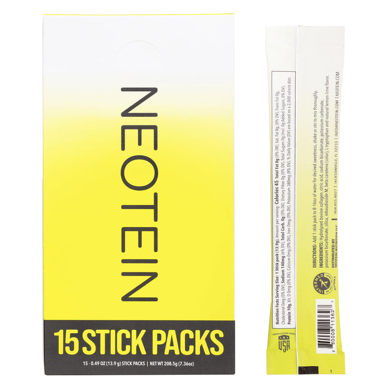 NeoTEIN Recover Collagen Protein + Electrolyte Powder,  Lemon-Lime