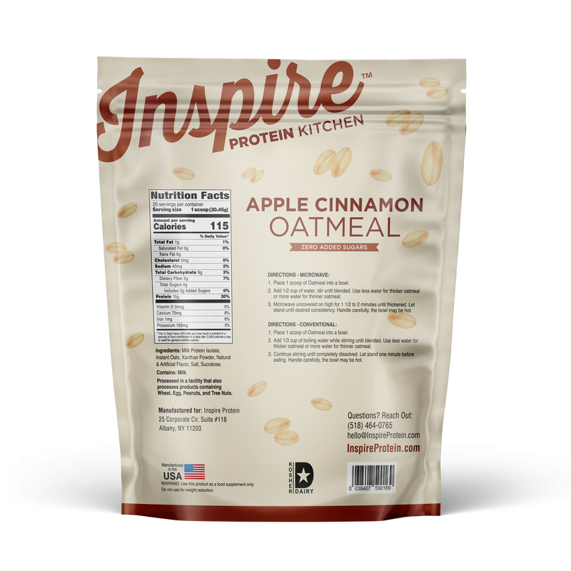 Inspire Protein Kitchen Oatmeal by Bariatric Eating