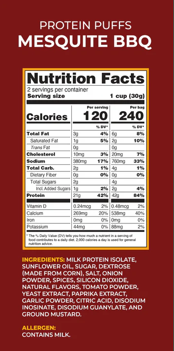 Twin Peaks Ingredients Protein Puffs