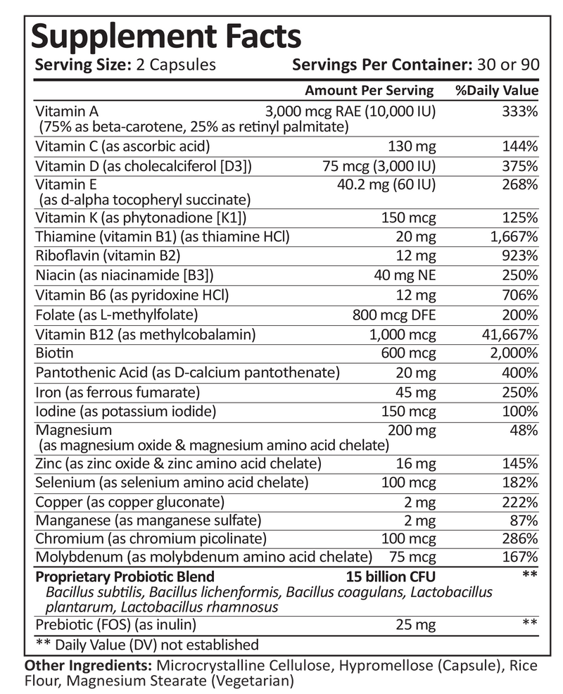 ProCare Health Bariatric Multivitamin Capsule + Probiotic