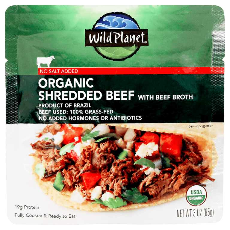 Wild Planet Organic Shredded Beef with Beef Broth