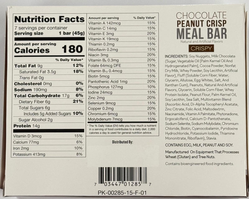 BariatricPal 14g Protein Meal Bar - Chocolate Peanut Crisp