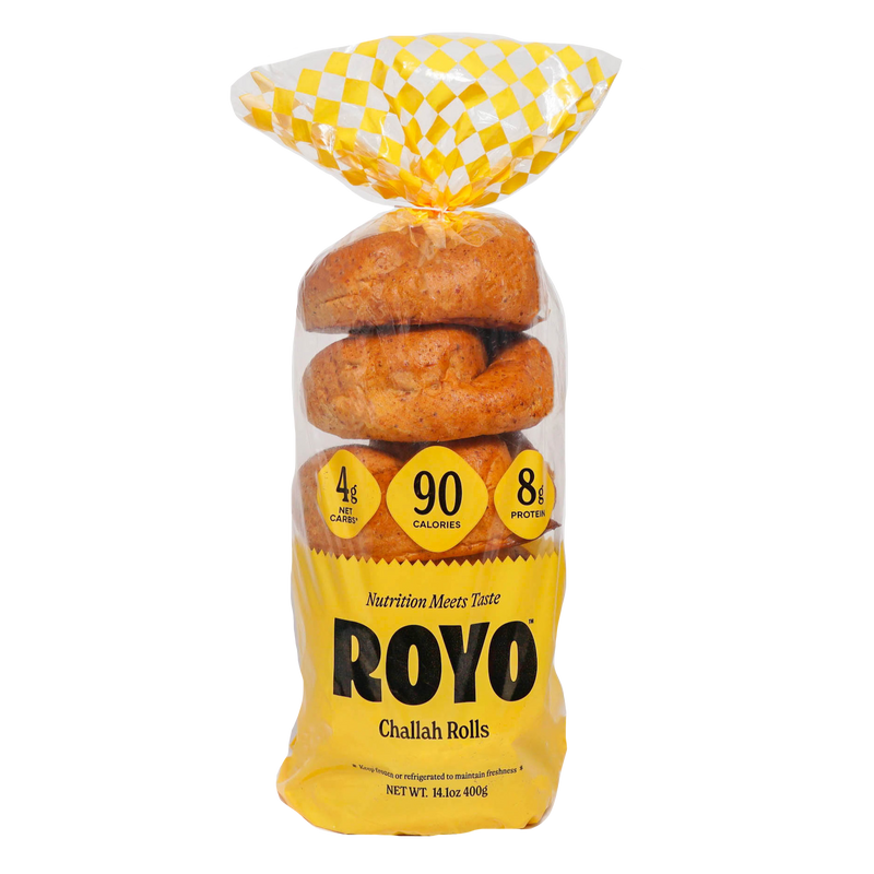 Royo Bread Co Low Carb Challah Rolls, 6 rolls