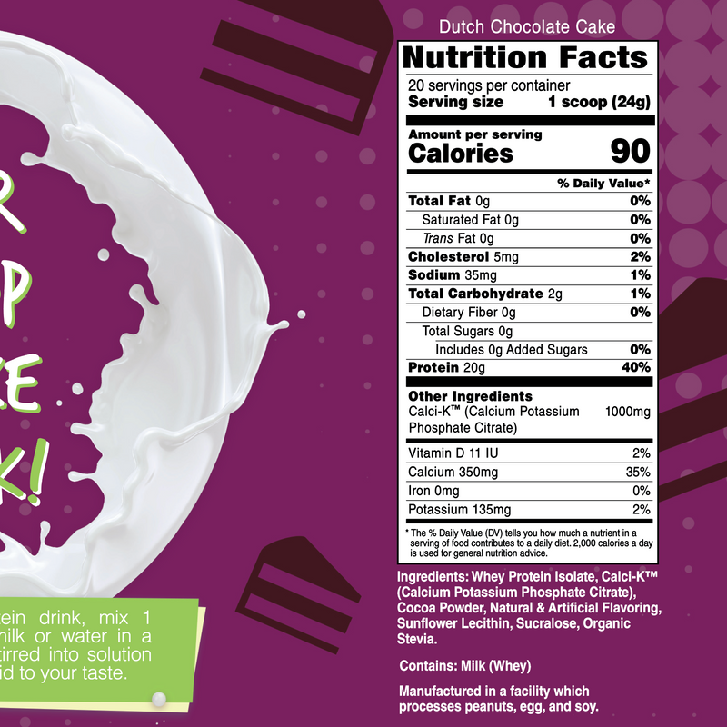 Inspire Dutch Chocolate Cake Protein Powder by Bariatric Eating