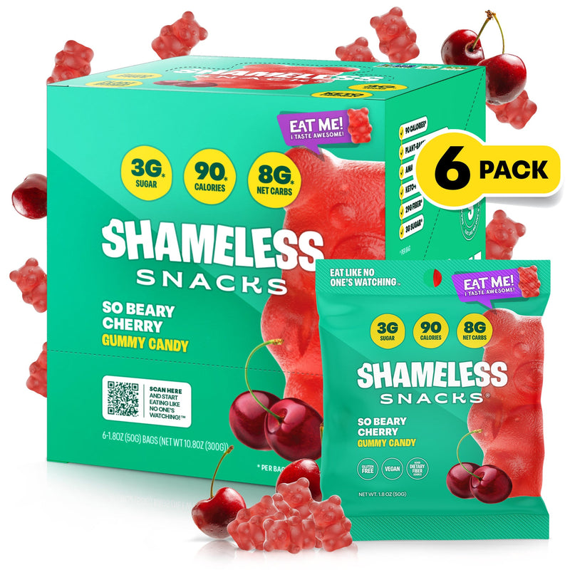 Shameless Snacks Gummy Candy - So Beary Cherry