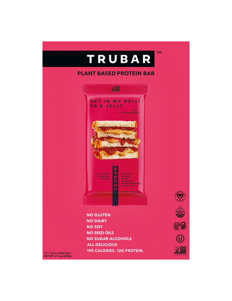 TRUBAR Plant-Based Protein Bar - Get in My Belly PB & Jelly