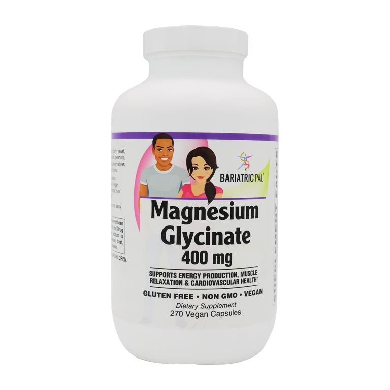 BariatricPal Magnesium Glycinate (400mg) Vegetarian Capsules - Supports Calmness & Relaxation