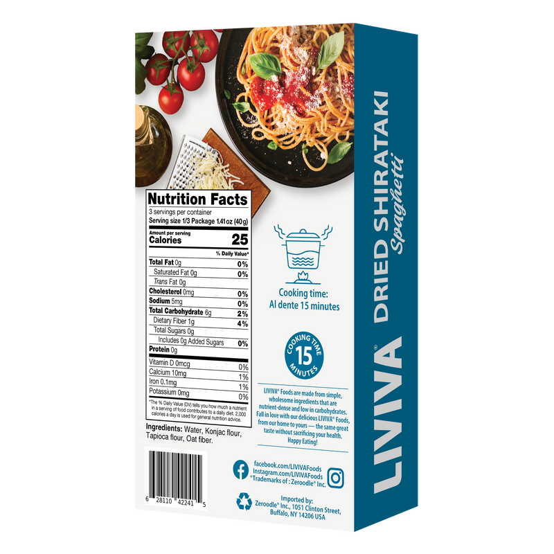 Liviva Dried Shirataki Spaghetti, 4.23 oz