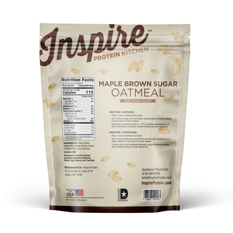 Inspire Protein Kitchen Oatmeal by Bariatric Eating