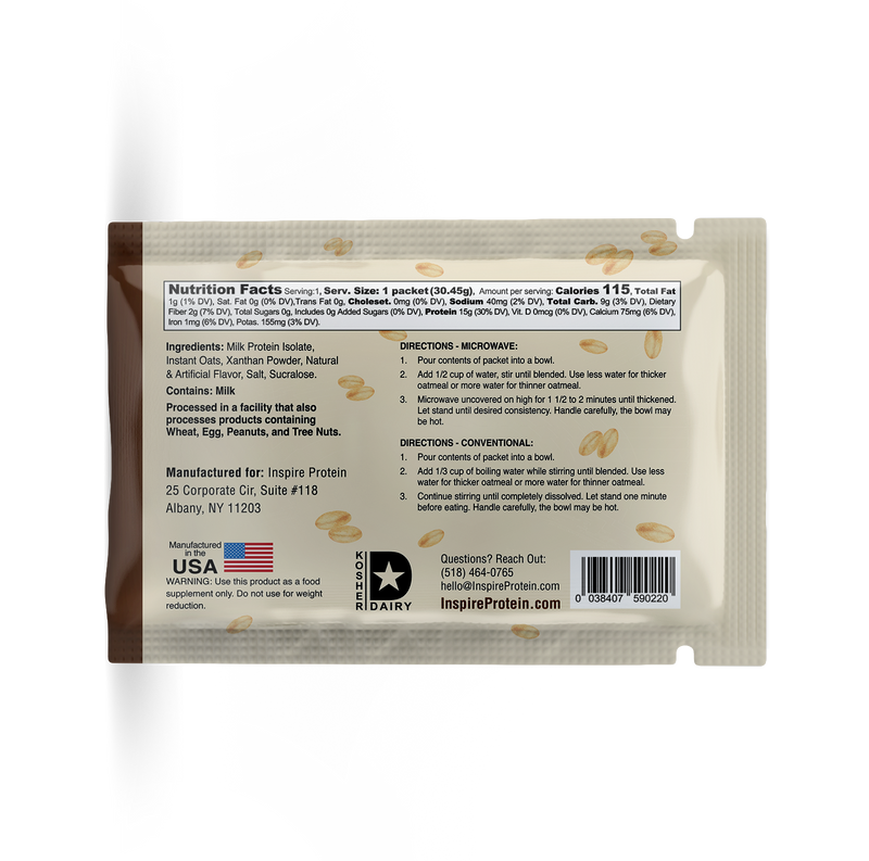 Inspire Protein Kitchen Oatmeal by Bariatric Eating
