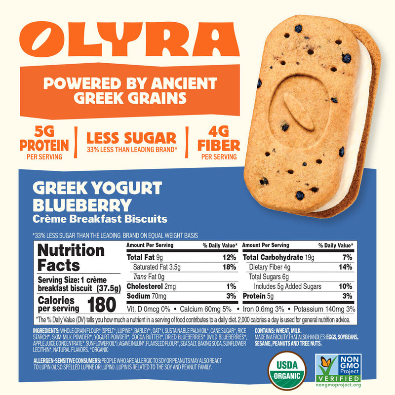 Olyra Crème Breakfast Biscuit Sandwiches, 5.3 oz