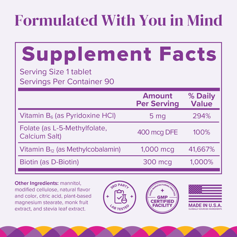 BariMelts B12 Plus Vitamins (1,000 mcg)