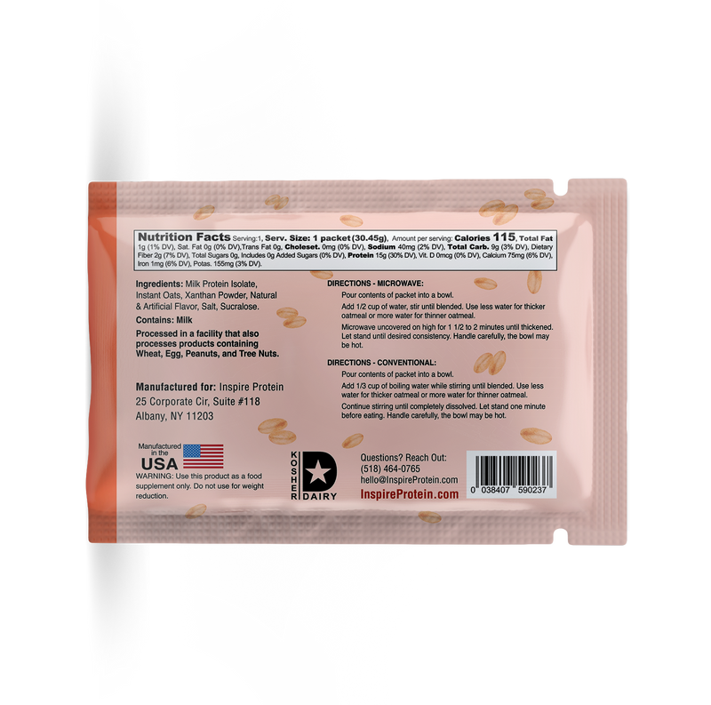 Inspire Protein Kitchen Oatmeal by Bariatric Eating