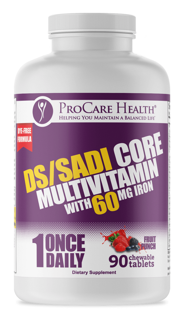 ProCare Health DS/SADI Core Multivitamin Chewable Tablet - with 60mg Iron