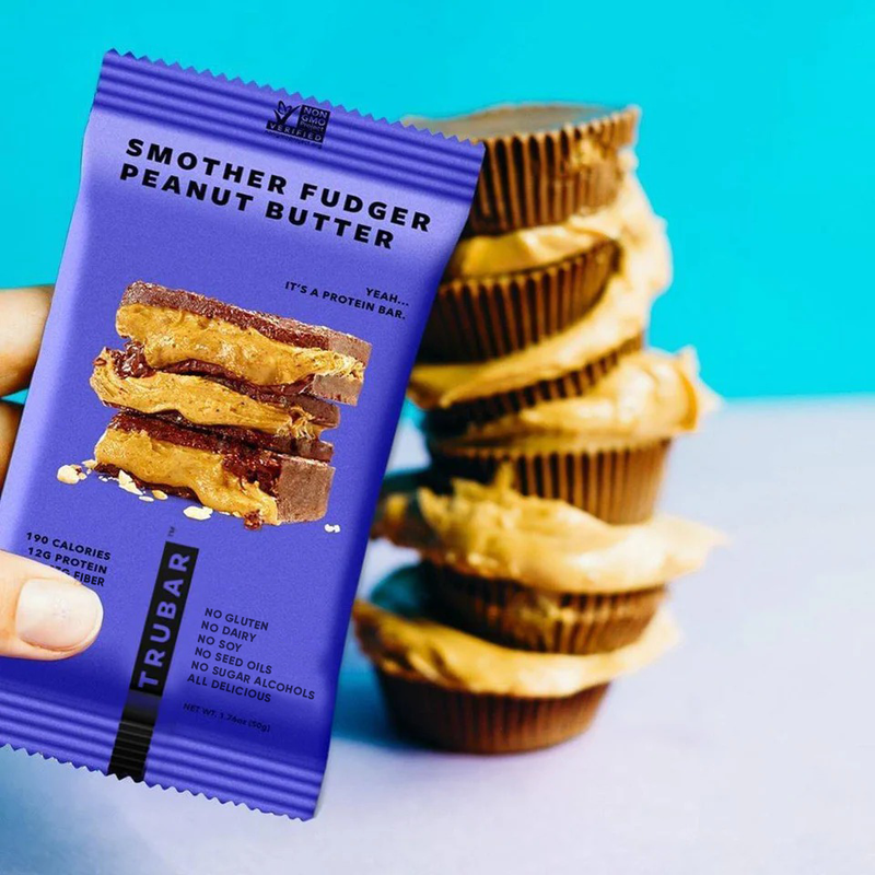 TRUBAR Plant-Based Protein Bar - Smother Fudger Peanut Butter