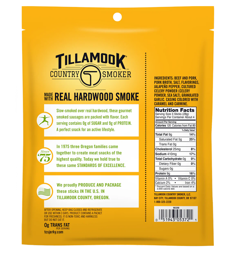 Tillamook Country Smoker Zero Sugar Smoked Sausages