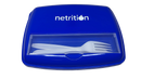 3-Compartment Microwavable Bento Box with Spoon and Fork Set by Netrition