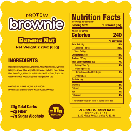 Alpha Prime Bites Protein Brownies