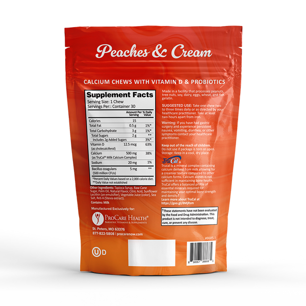 ProCare Health Calcium Soft Chew 500mg - Peaches & Cream