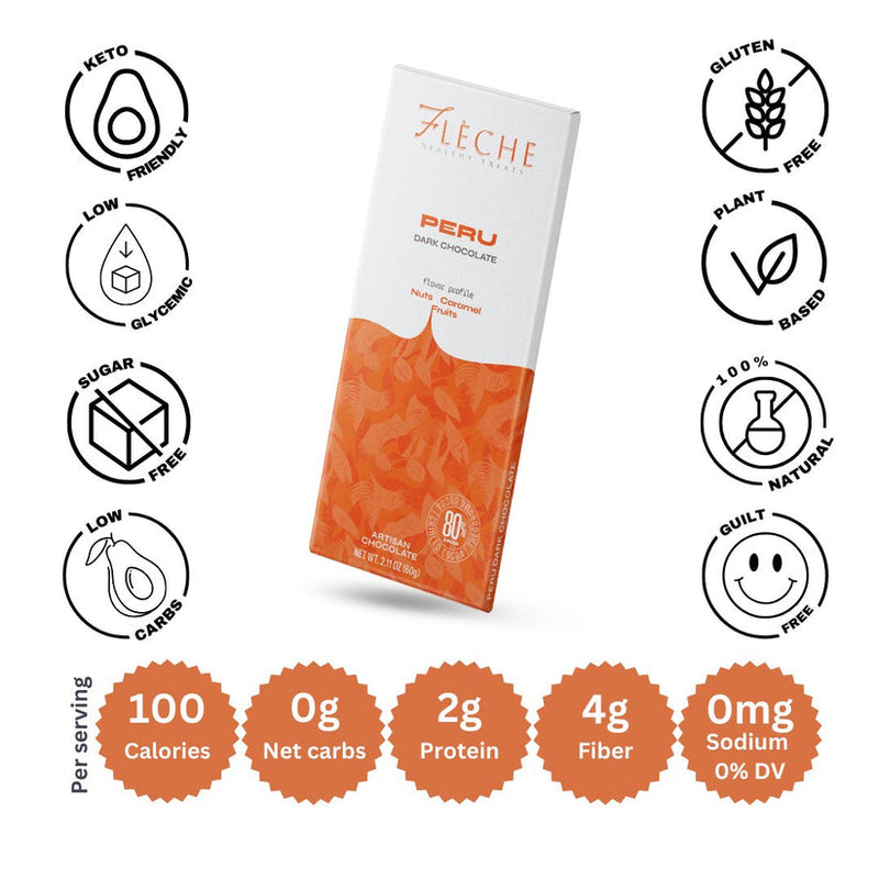 Flèche Healthy Treats Creamy Dairy Free Sugar-Free Artisan Chocolate - Creamy Chocolate