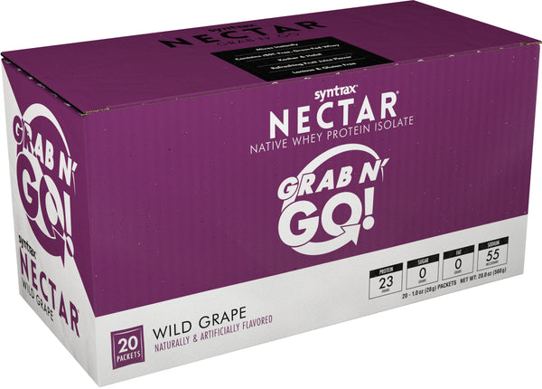 Syntrax Nectar Protein Powder Grab N' Go Box - Wild Grape