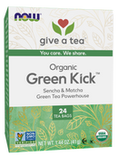 NOW Green Kick, Sencha and Matcha Green Tea Bags 24 tea bags