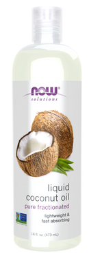 NOW Coconut Oil Liquid, Pure Fractionated 16 fl oz.