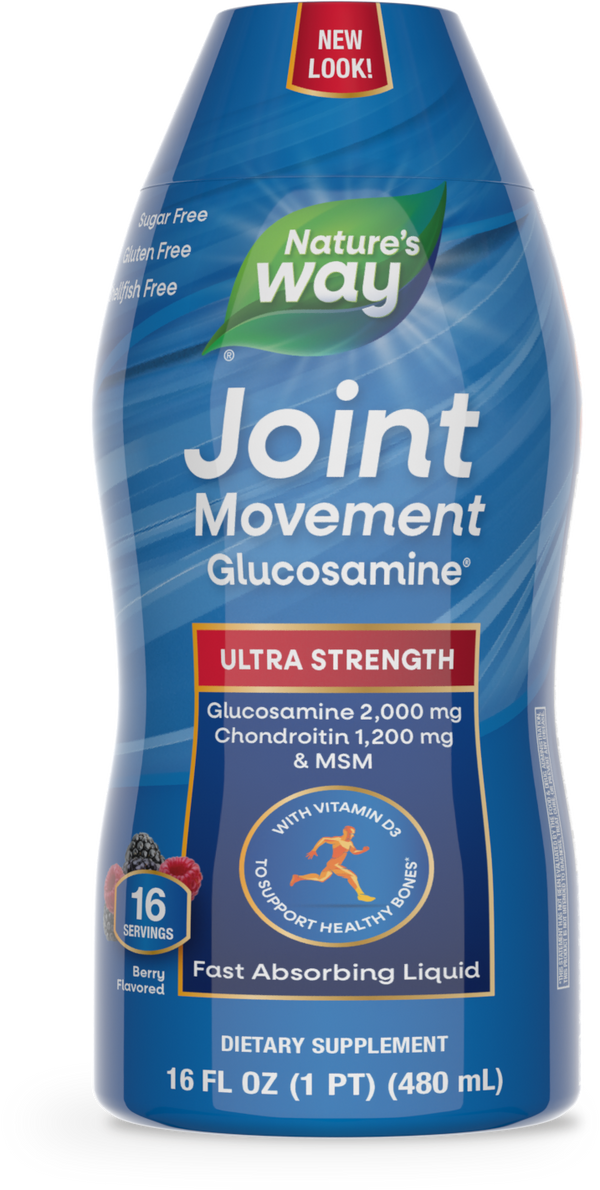 Joint Movement Glucosamine and Chondroitin Liquid by Natures Way - Berry Flavor