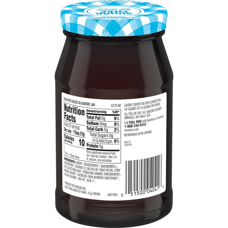 Smuckers Sugar Free Jam, 12.75oz