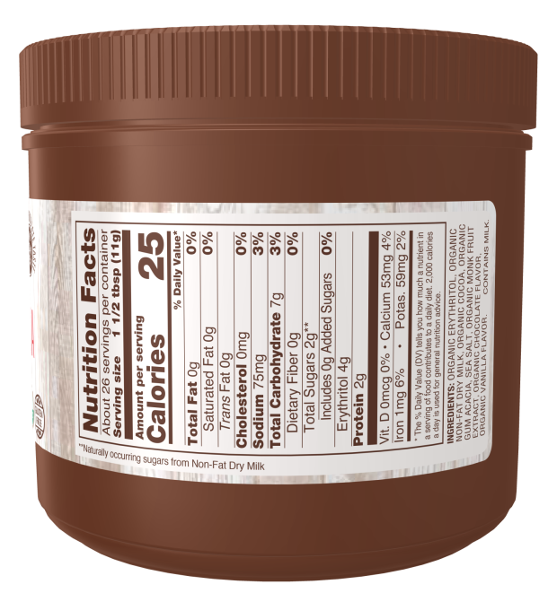 NOW Organic Slender Hot Cocoa, No Sugar Added 10 oz