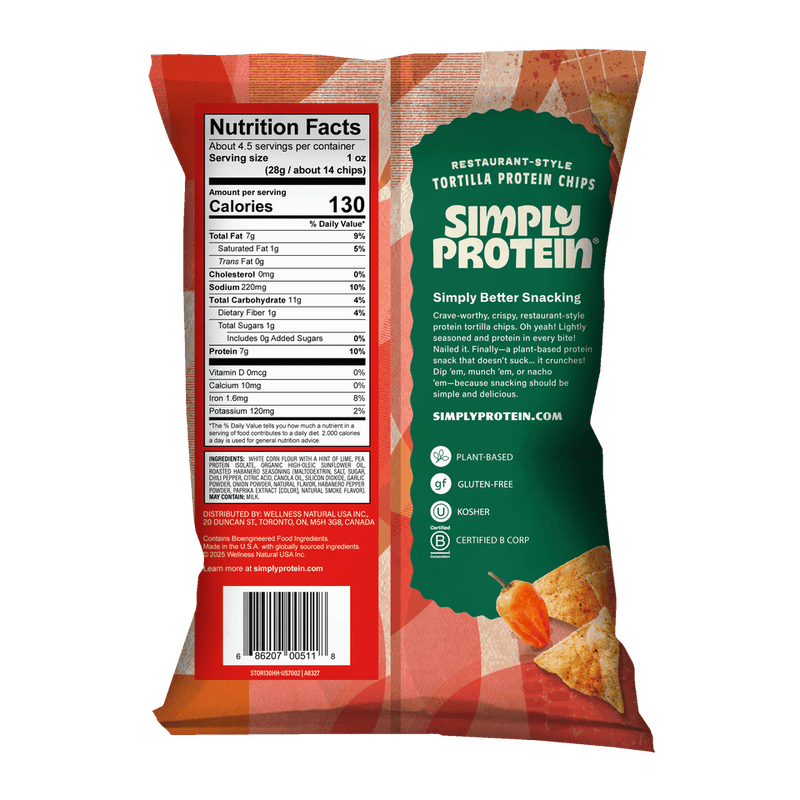 SimplyProtein Tortilla Protein Chips, 4.58 oz