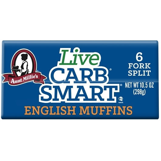 Aunt Millie's Live Carb Smart English Muffins, 6 muffins