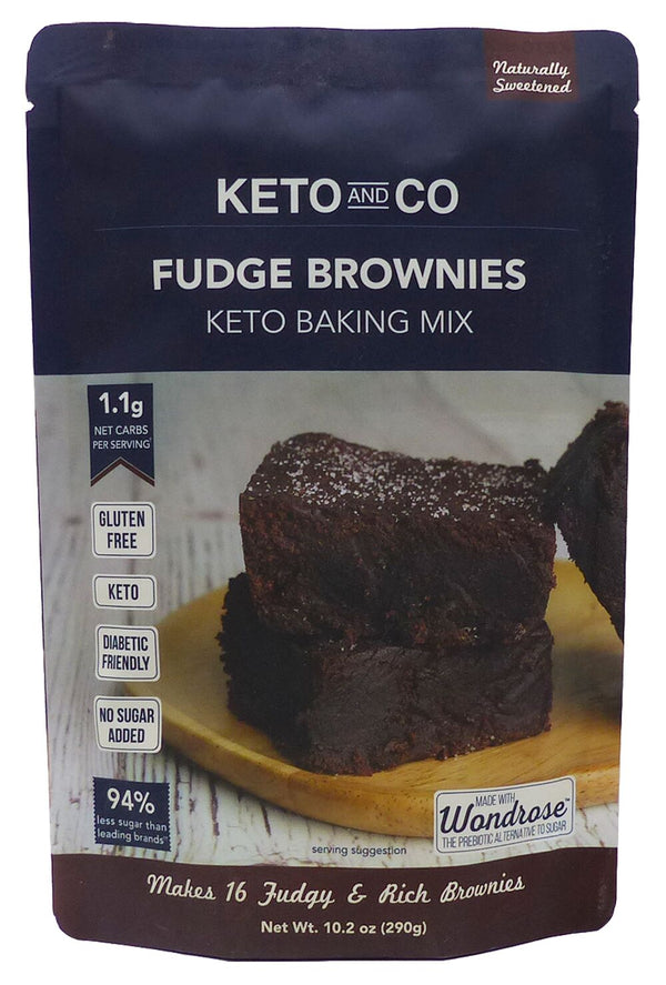 Keto and Co Fudge Brownies Keto Baking Mix 10.2 oz 