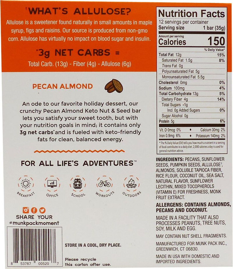 Munk Pack Keto Nut & Seed Bar