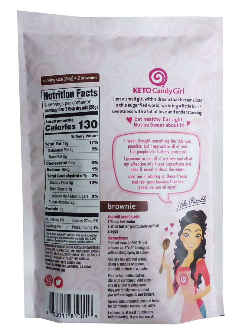 Keto Candy Girl Keto Brownie Mix 8 oz 