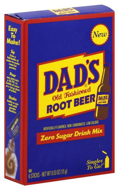 Dad's Root Beer Zero Sugar Singles-to-Go 6 sticks 