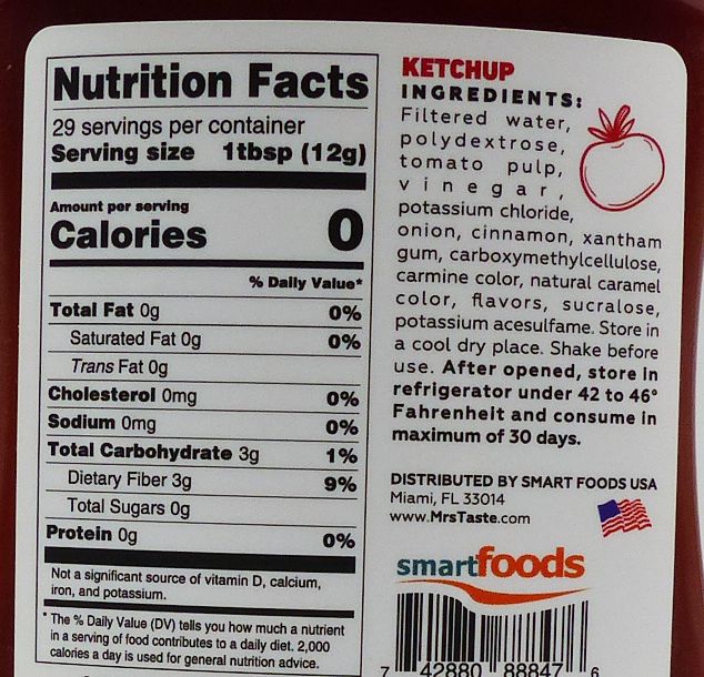 Mrs Taste Zero Calorie Ketchup