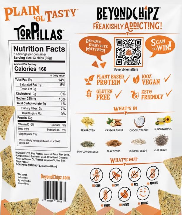 BeyondChipz Torpillas High Protein Tortilla Chips