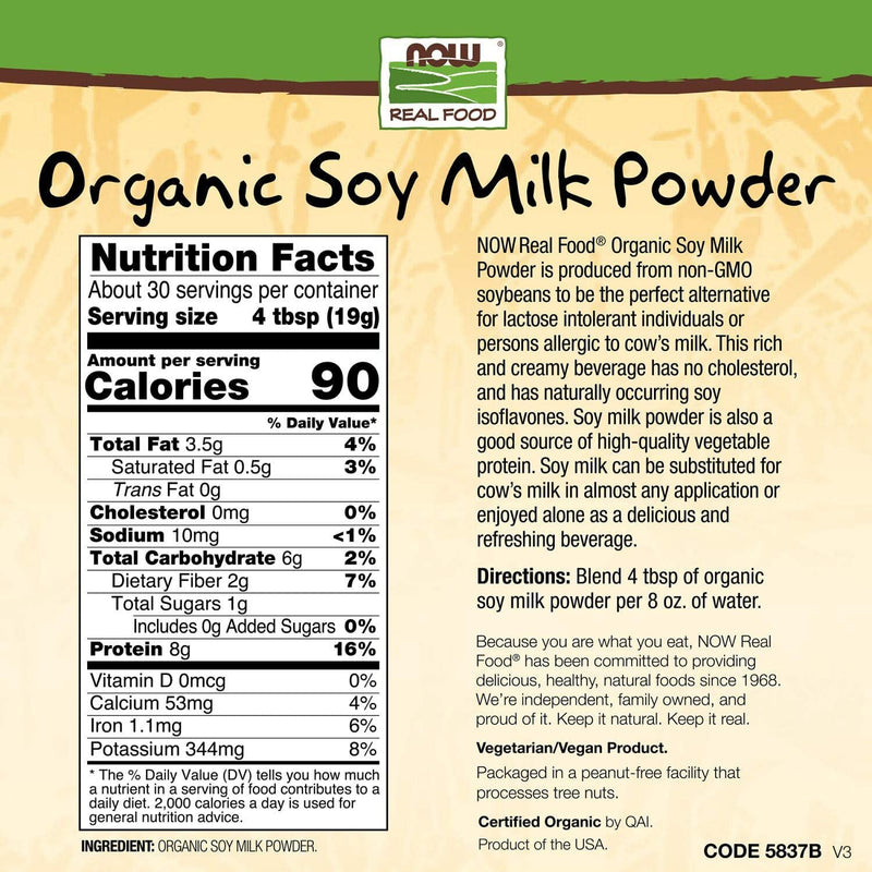 NOW Soy Milk Powder 20 oz. 