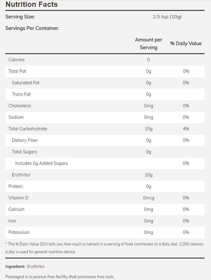 NOW Erythritol Granular
