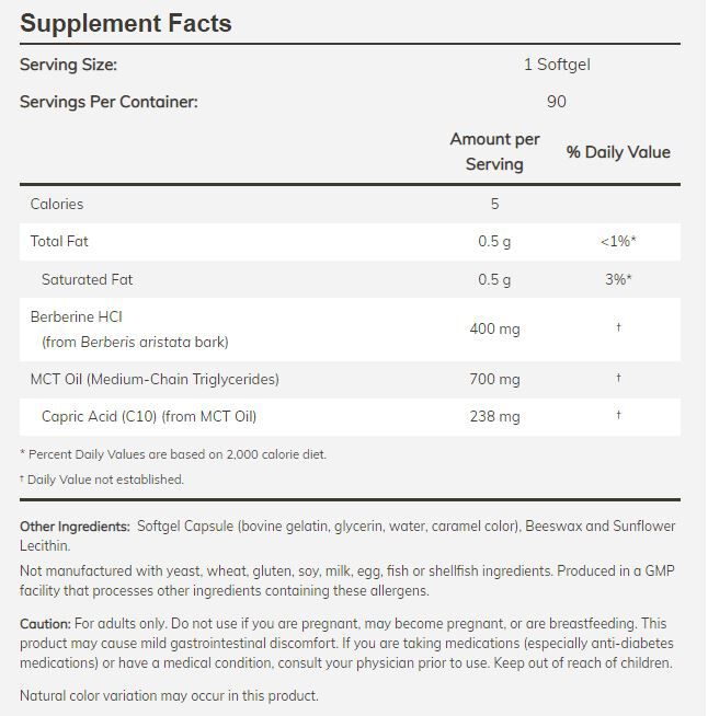 NOW Berberine Glucose Support 90 softgels 